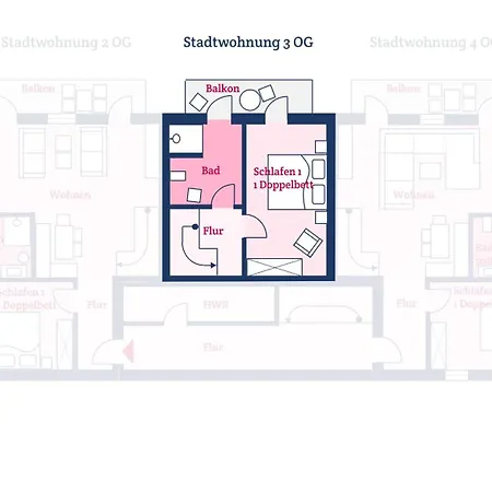 Stadtwohnung 3 Apartmán *