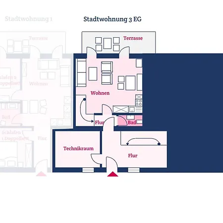 Apartment Stadtwohnung 3 Wyk auf Foehr