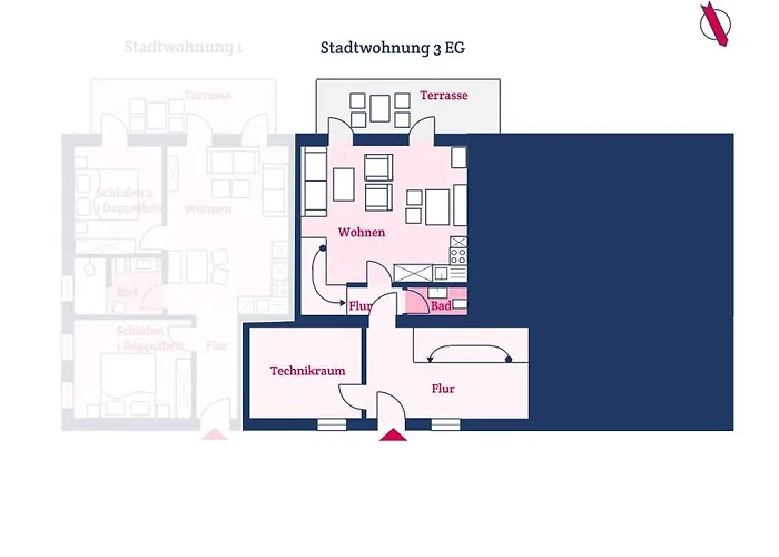 Appartamento Stadtwohnung 3 Wyk auf Föhr